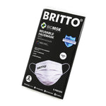 BRITTO® Limited Edition - Double Layer Face Mask - BRITTO (WHITE) 5-PACK