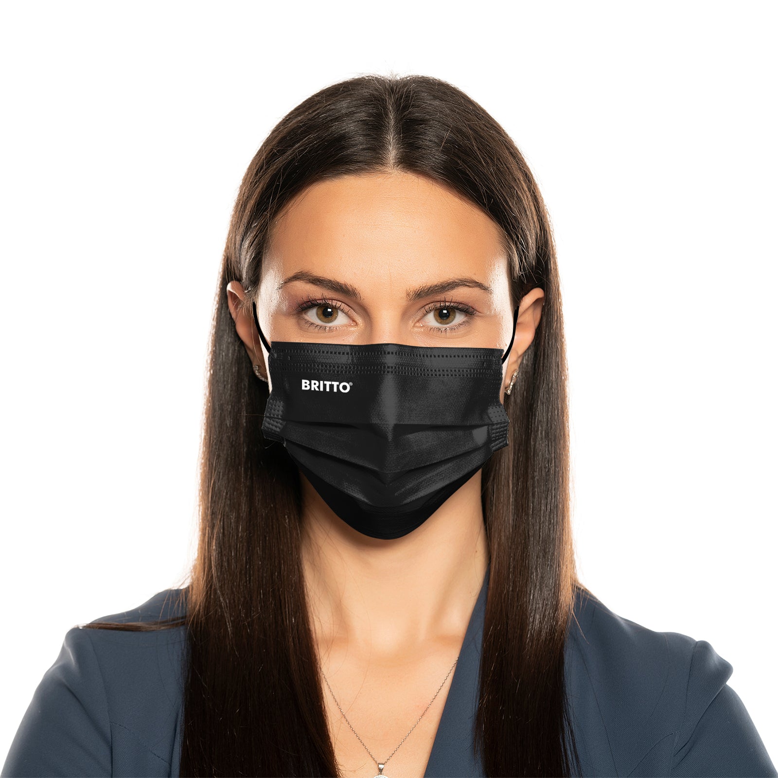 BRITTO® Limited Edition - Double Layer Face Mask - BRITTO (BLACK) 5-PACK