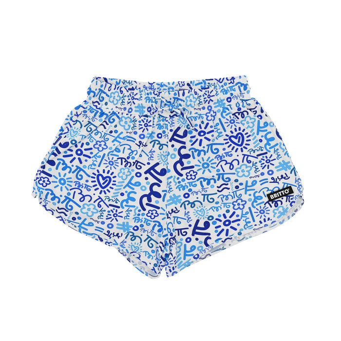 BRITTO®  Shorts - Graffiti Blue - Women