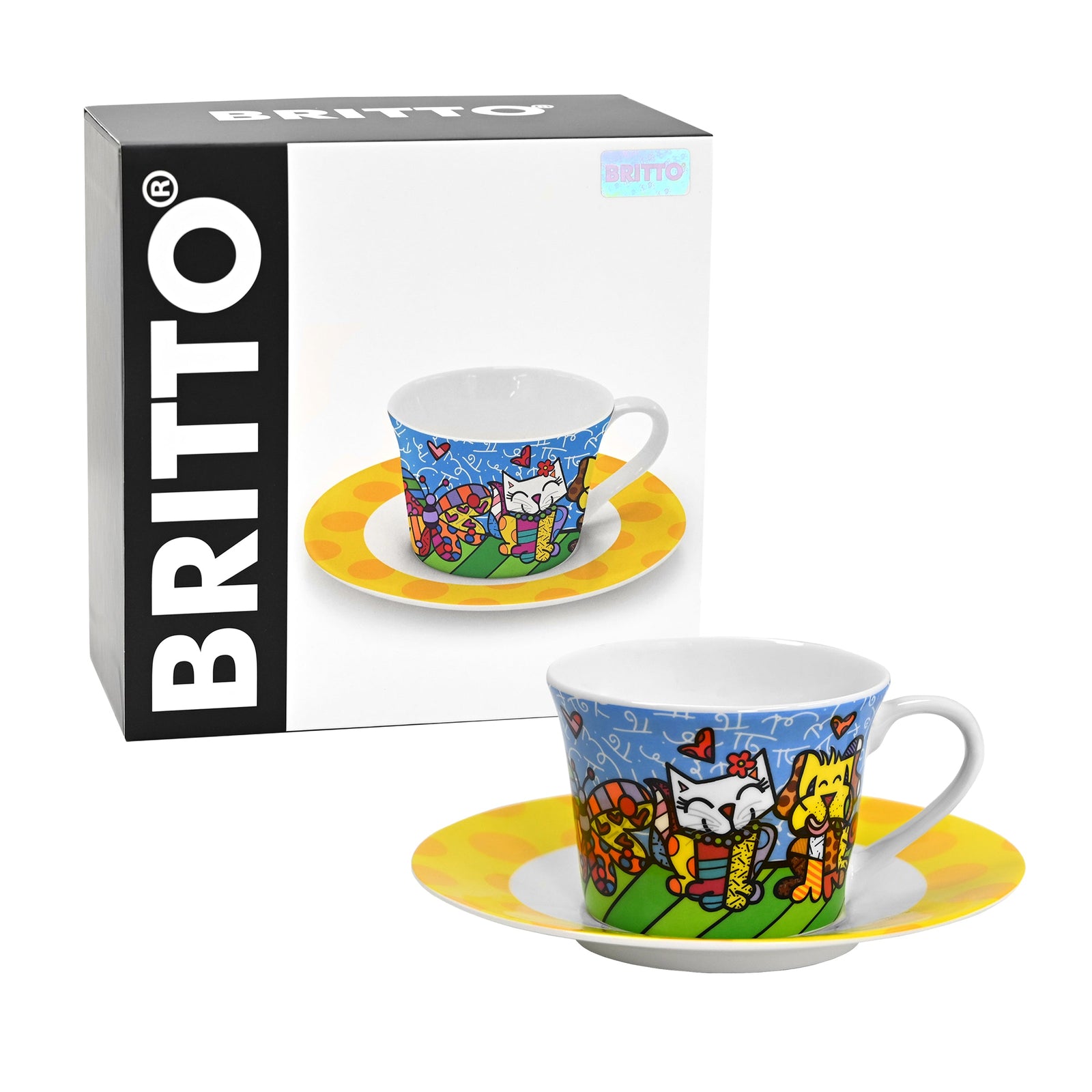 Best Friends - Britto Tea Cup & Saucer