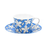 BRITTO® TEA CUP & SAUCER PLATE - Blue Flowers