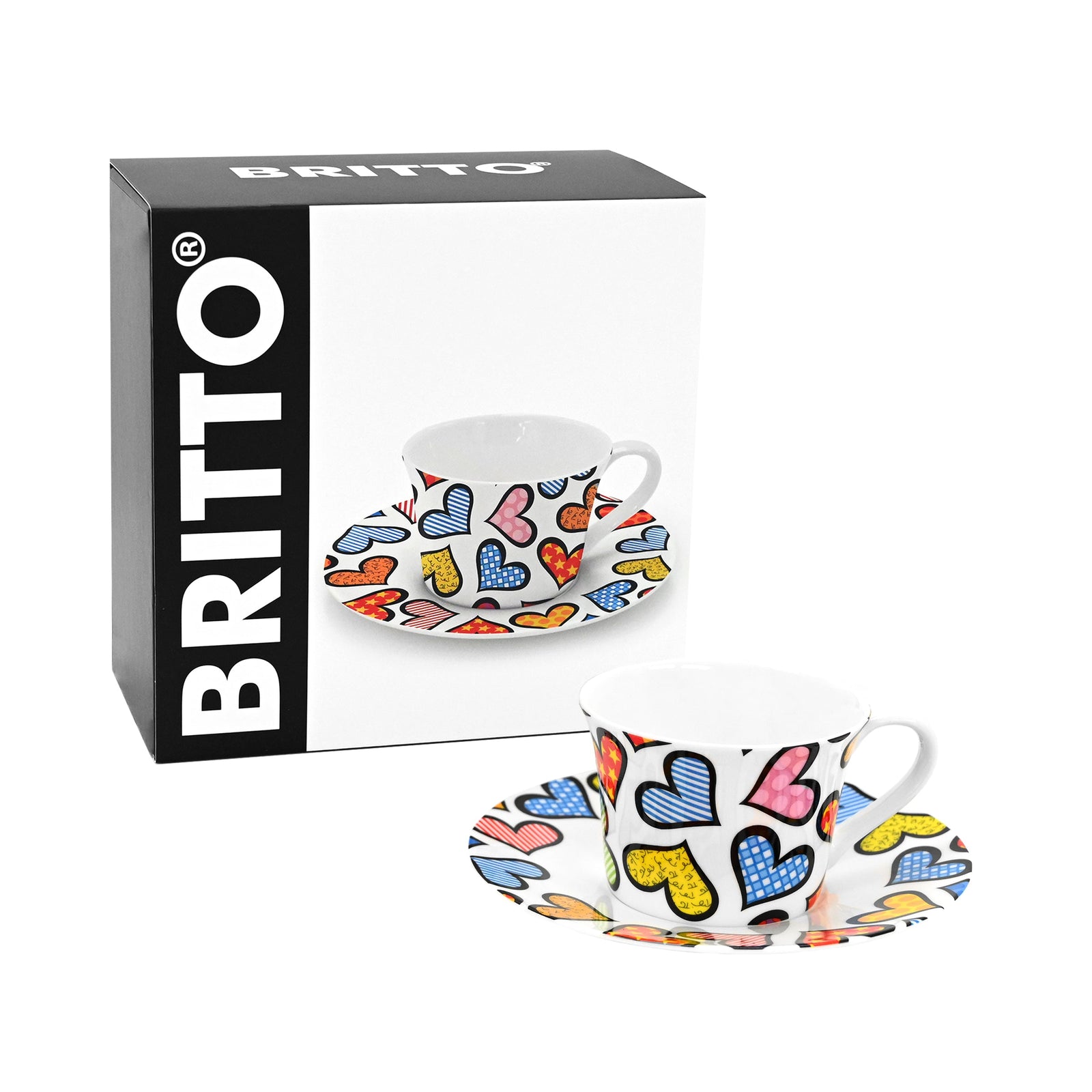 BRITTO® TEA CUP & SAUCER - Hearts