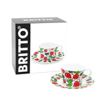 BRITTO® COFFEE CUP & SAUCER PLATE - Roses