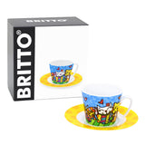 BRITTO® ESPRESSO COFFEE CUP & SAUCER PLATE - Best Friends