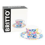 BRITTO® ESPRESSO COFFEE CUP & SAUCER PLATE - BRITTO Brush Strokes