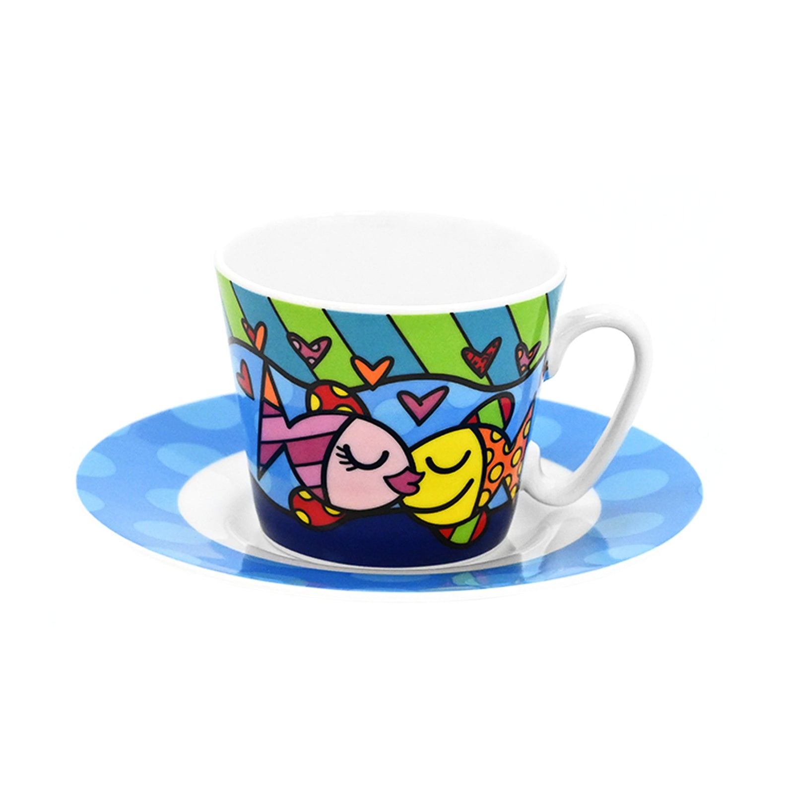 Romero Britto deeply in love britto espresso  colorful pop art design