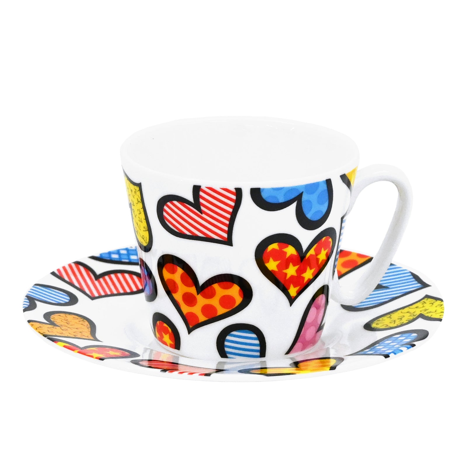 BRITTO® ESPRESSO COFFEE CUP & SAUCER - Hearts