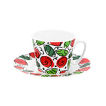 BRITTO® ESPRESSO COFFEE CUP & SAUCER PLATE - Roses