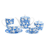 BRITTO® TEA CUP & SAUCER PLATE - Blue Flowers