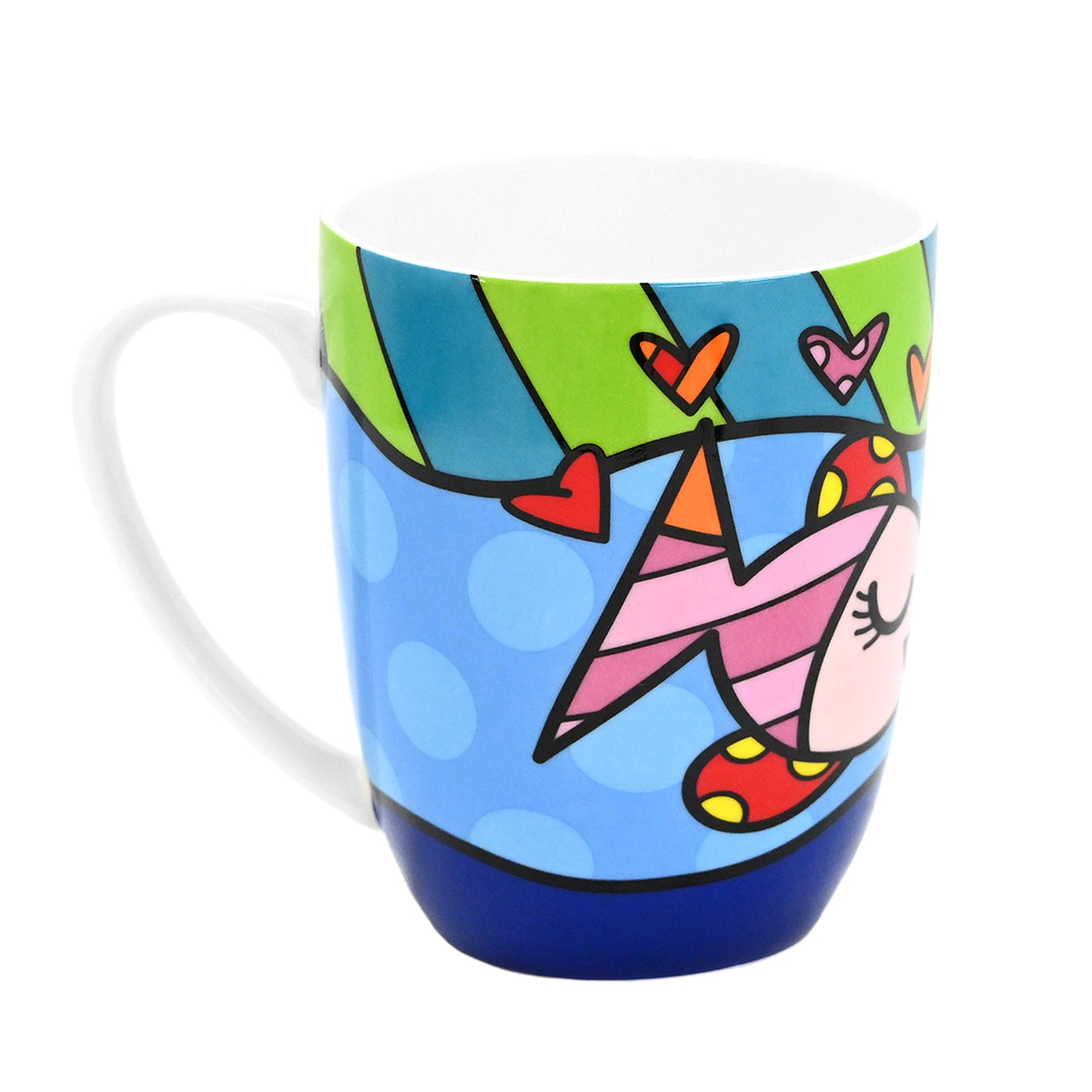 Romero Britto deeply in love britto coffee  contemporary pop art piece