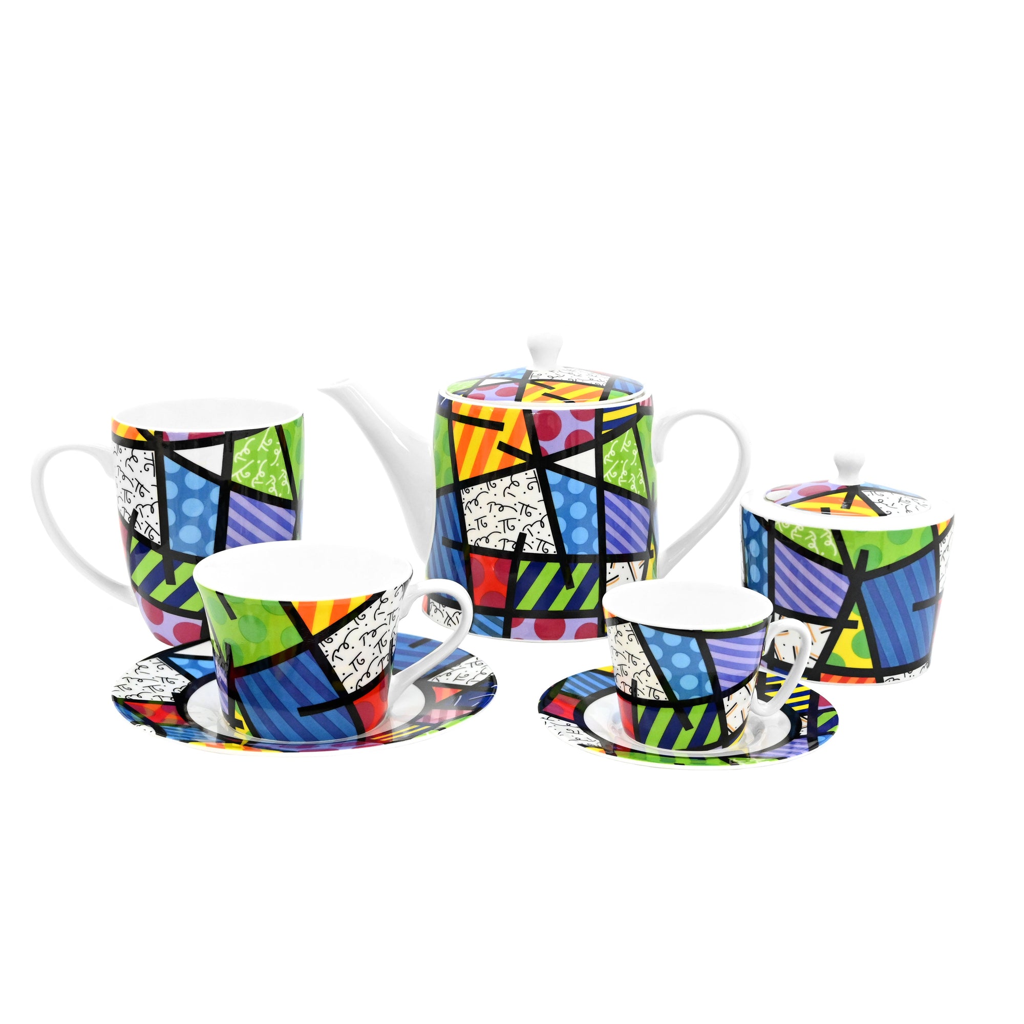 Colorful Landscape Britto Sugar Pot - Shop Britto