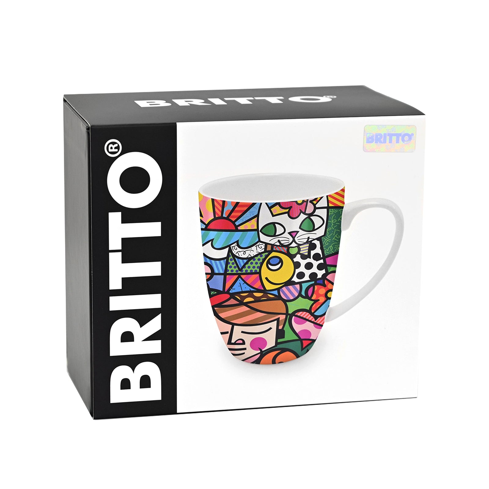modern pop art britto coffee mug nature in  vibrant home decor