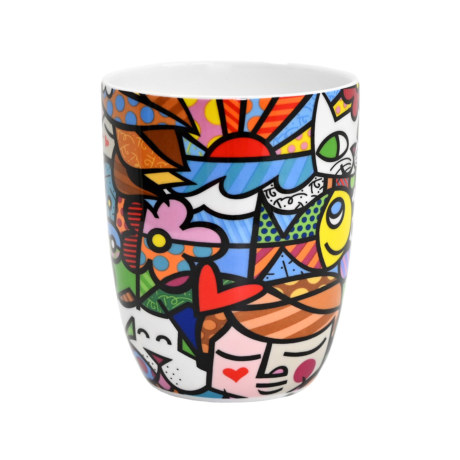 britto coffee mug nature in  artistic colorful design collectible
