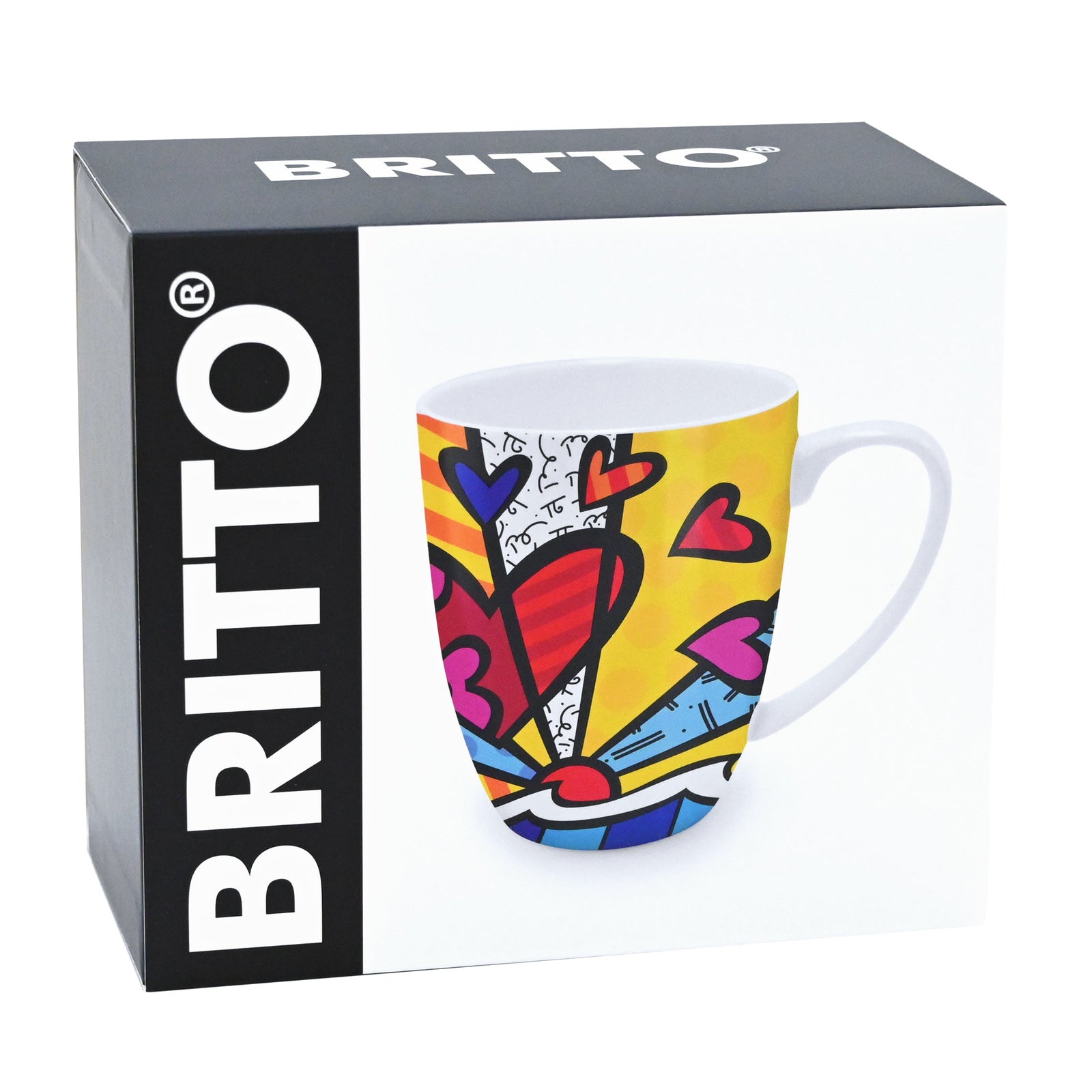 britto coffee mug new day  artistic colorful design collectible