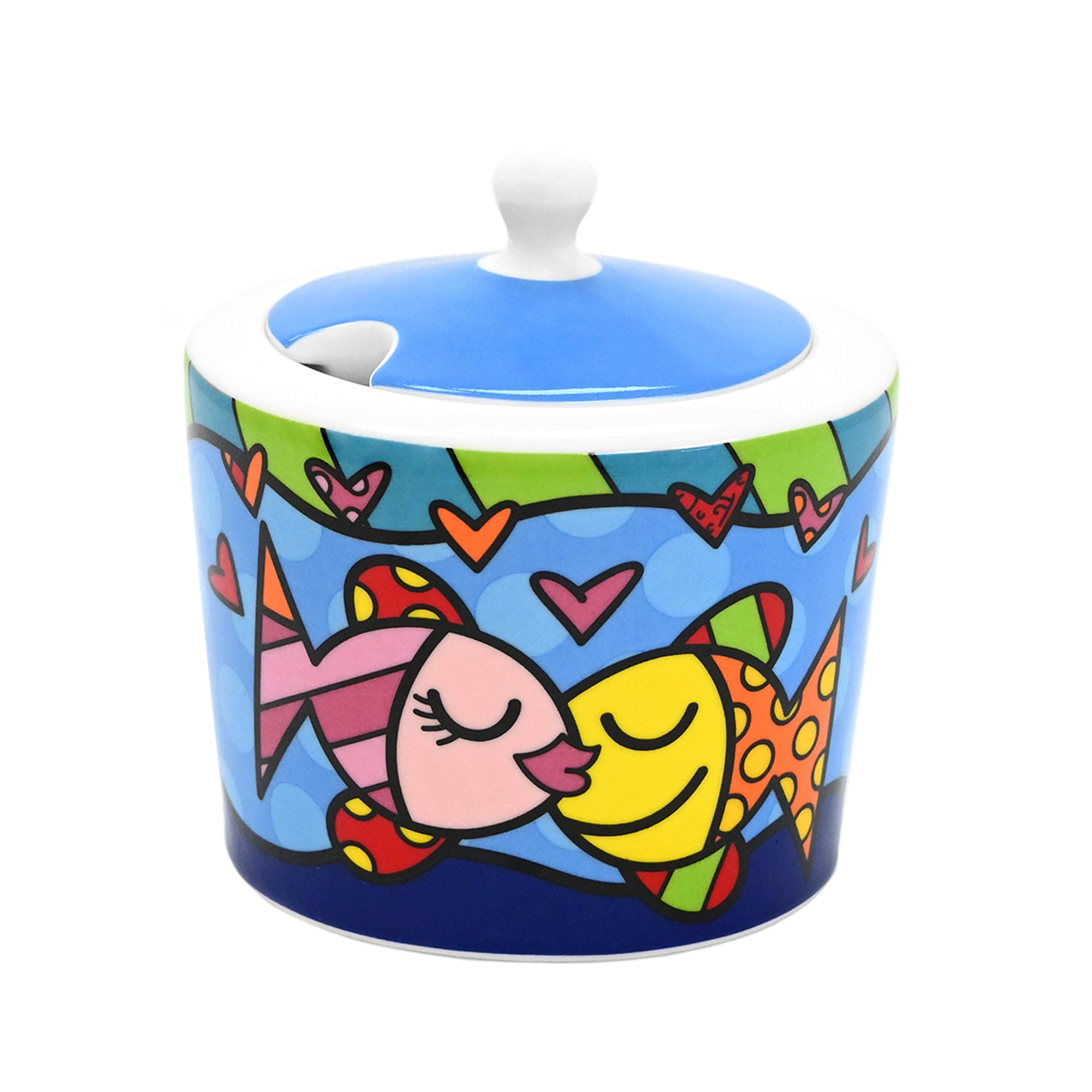 ロメロ・ブリット　Romero BRITTO ソルト＆ペッパー　調味料入れ　置物 Deeply in Love Britto Sugar Pot - Shop Britto