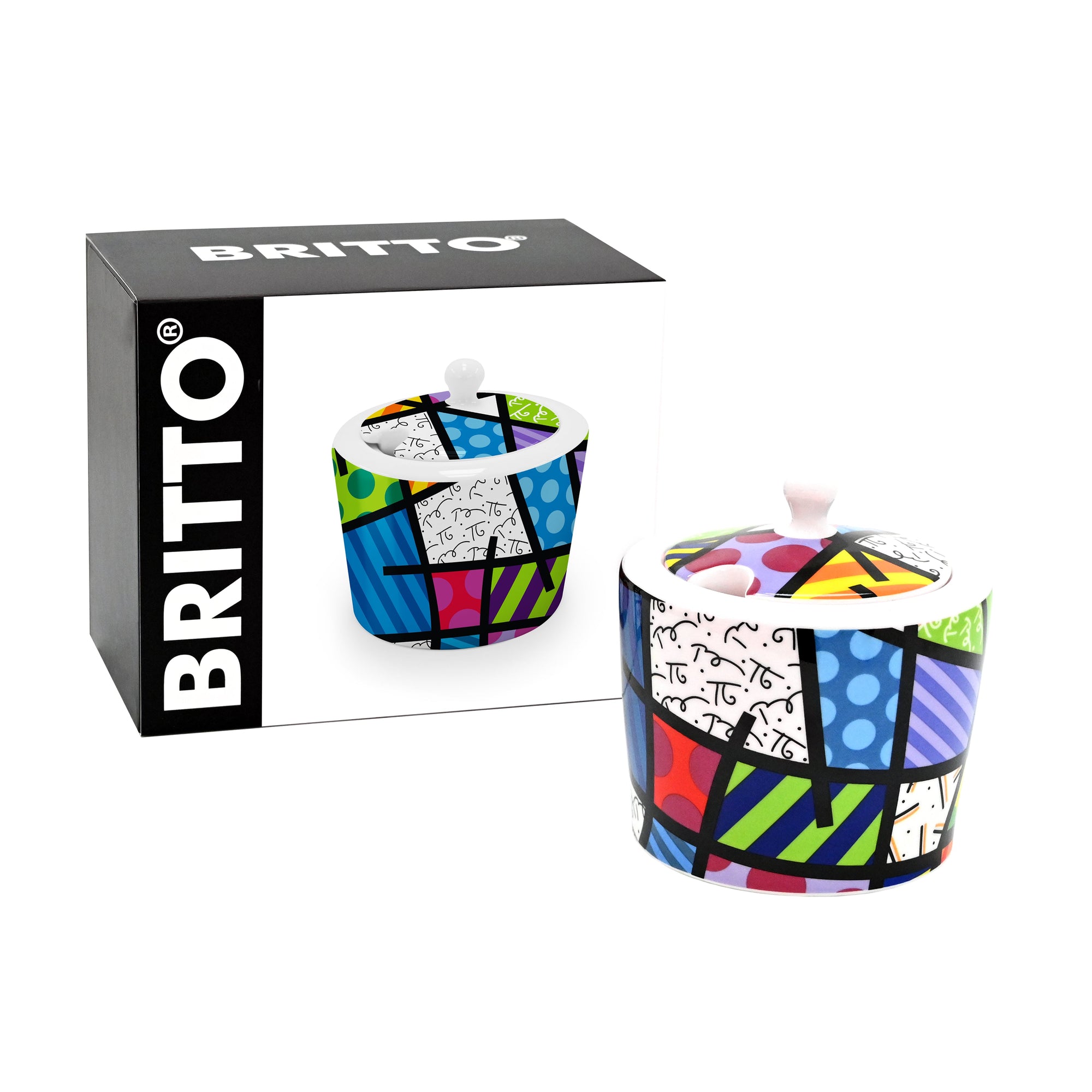 Colorful Landscape Britto Sugar Pot - Shop Britto