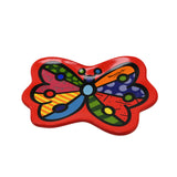TEA BAG HOLDER - BUTTERFLY (RED)