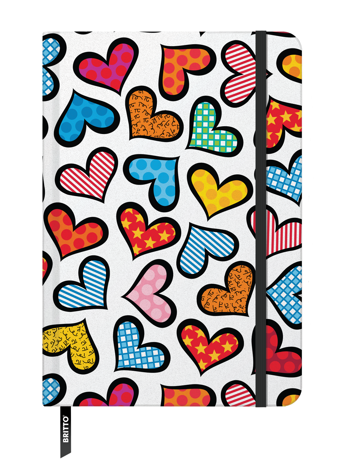 Romero Britto britto journal hearts  colorful pop art design