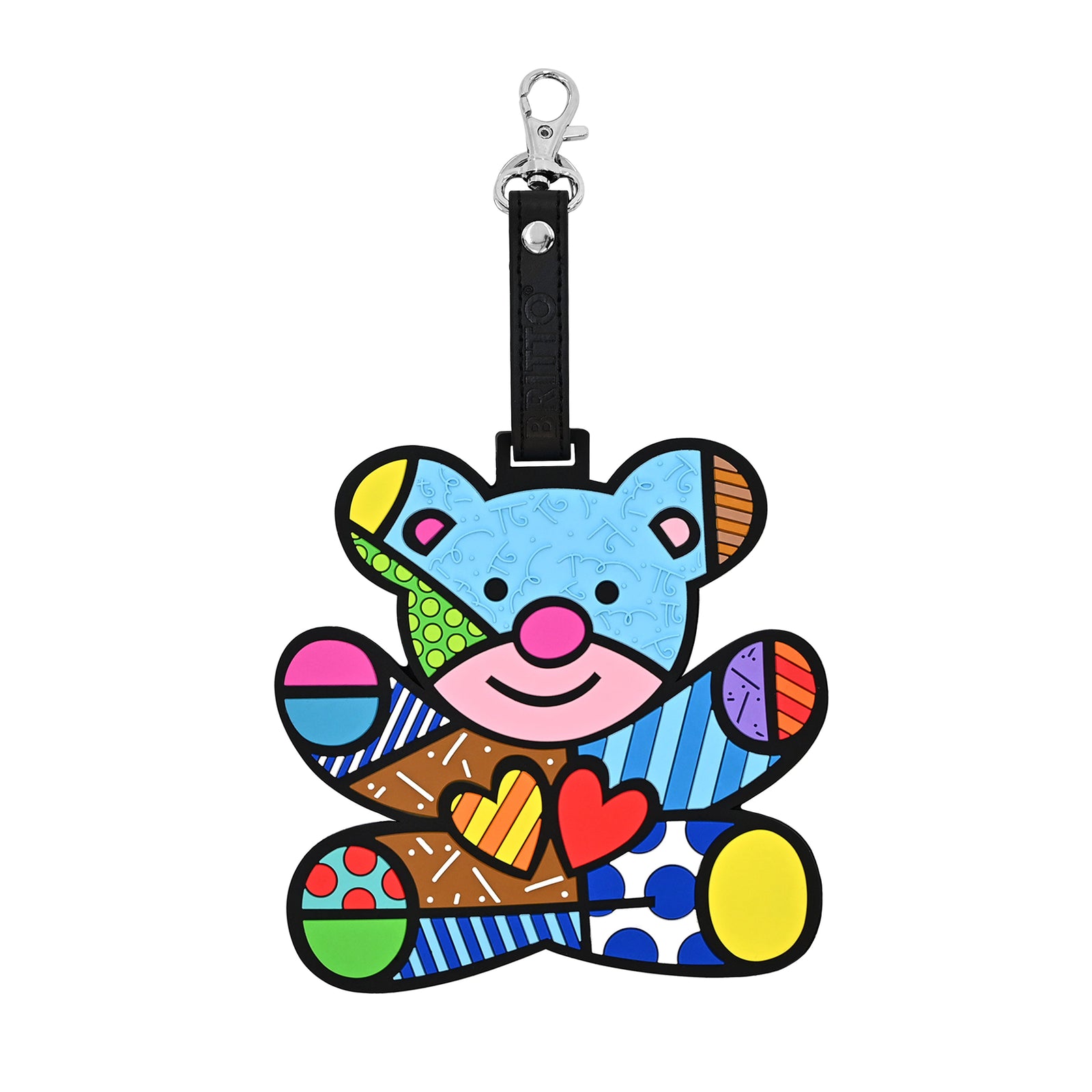 Romero Britto britto luggage tag friendship bear  colorful pop art design