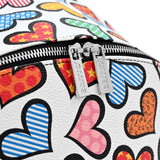 BRITTO® Vegan Leather Backpack Large - HEARTS