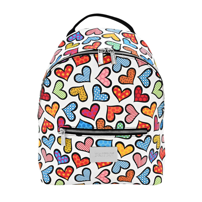 BRITTO® Vegan Leather Backpack Small - HEARTS