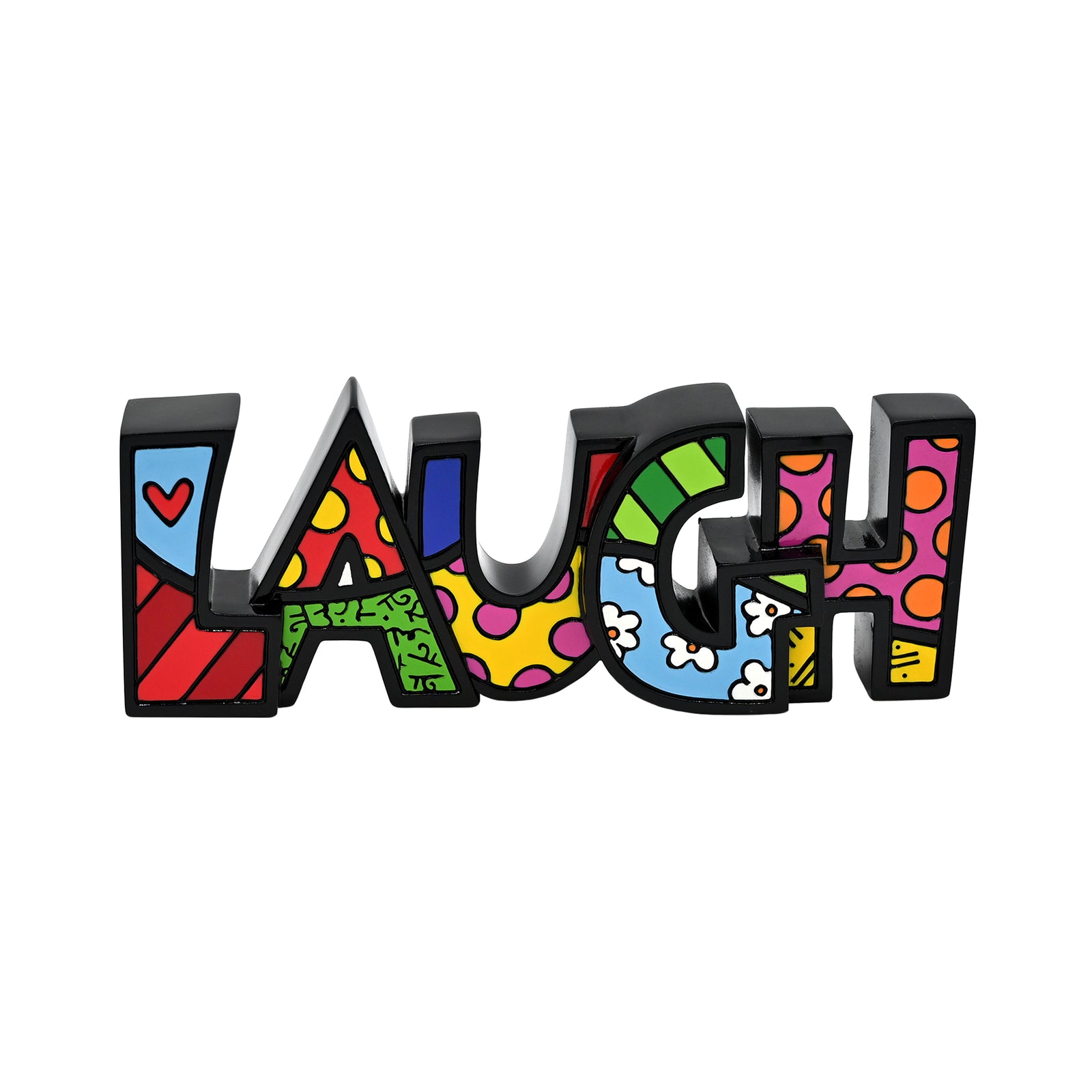 Romero Britto britto word figurine laugh fba  colorful pop art design