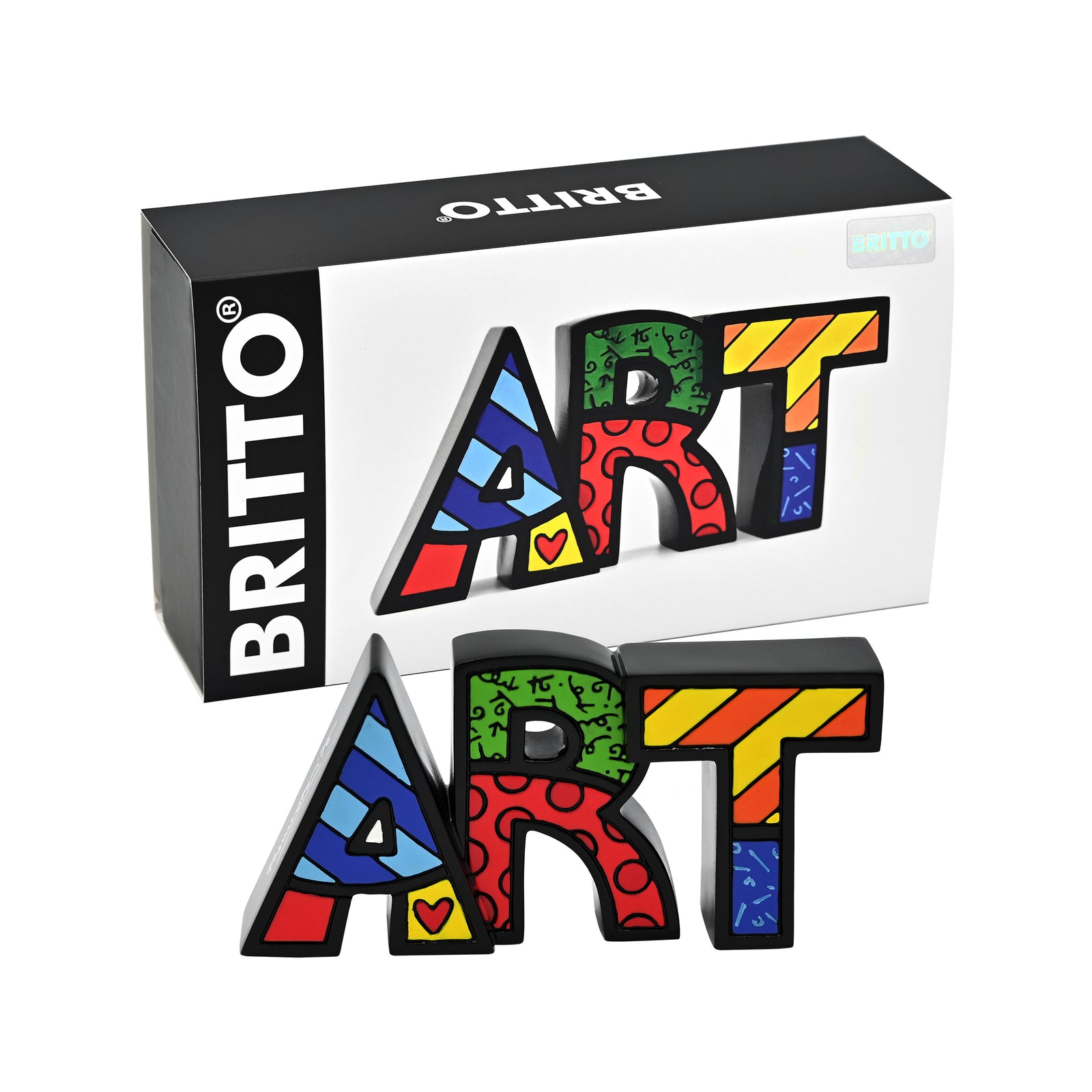 Romero Britto art britto word figurine  contemporary pop art piece