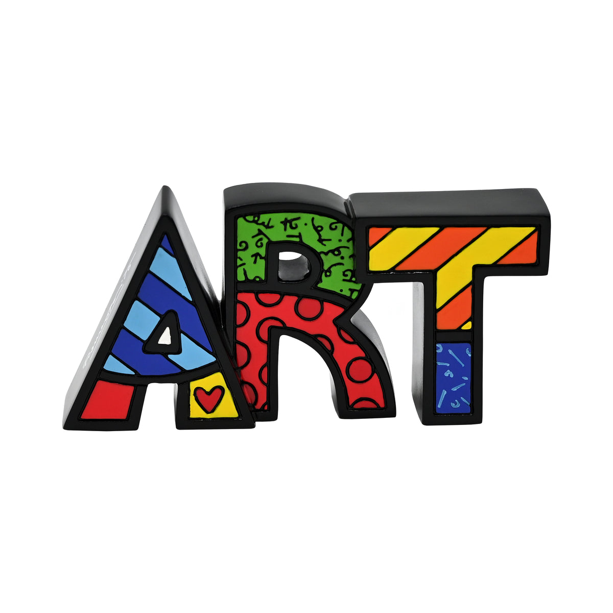 Romero Britto art britto word figurine  colorful pop art design