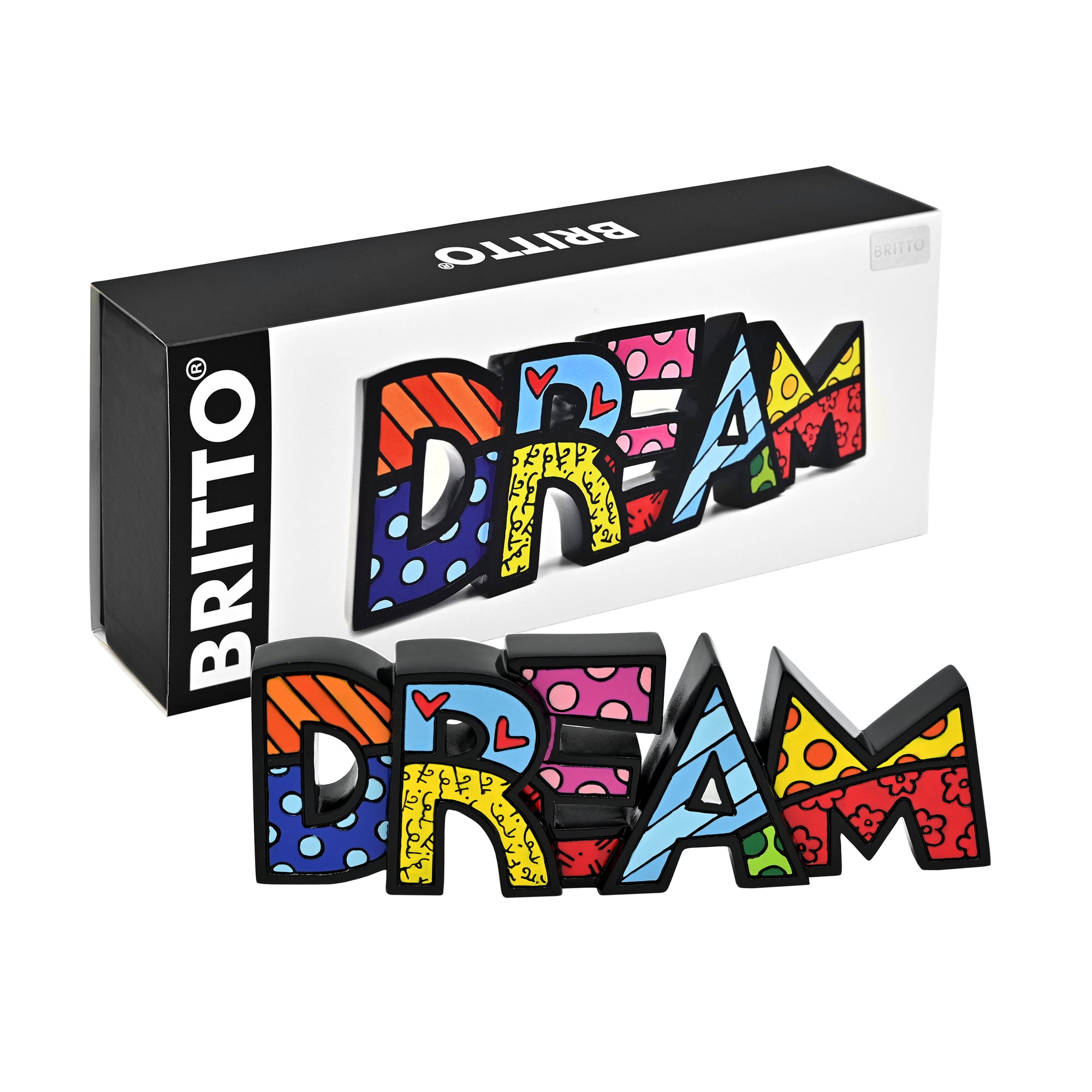 Romero Britto ロメロ DREAM ワードアート Dream Collectible Figurine by Romero Britto | Resin Decorative Art