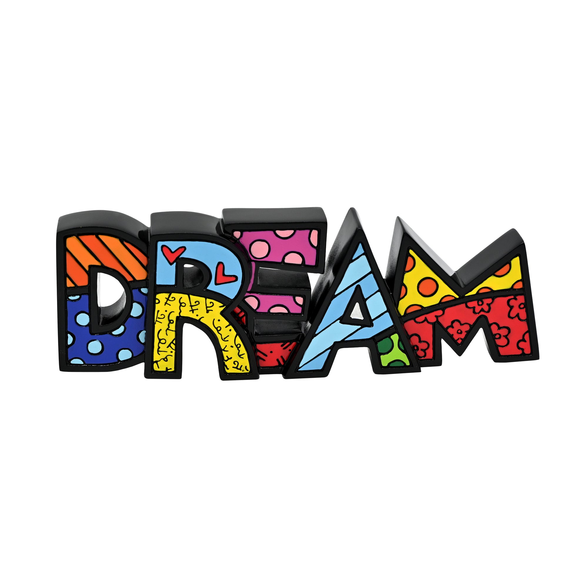 Romero Britto ロメロ DREAM ワードアート Dream Collectible Figurine by Romero Britto | Resin Decorative Art