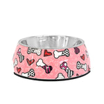 BRITTO PET BOWL - PINK BONES & HEARTS