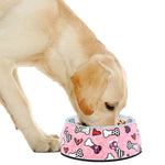 BRITTO PET BOWL - PINK BONES & HEARTS