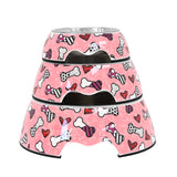 BRITTO PET BOWL - PINK BONES & HEARTS