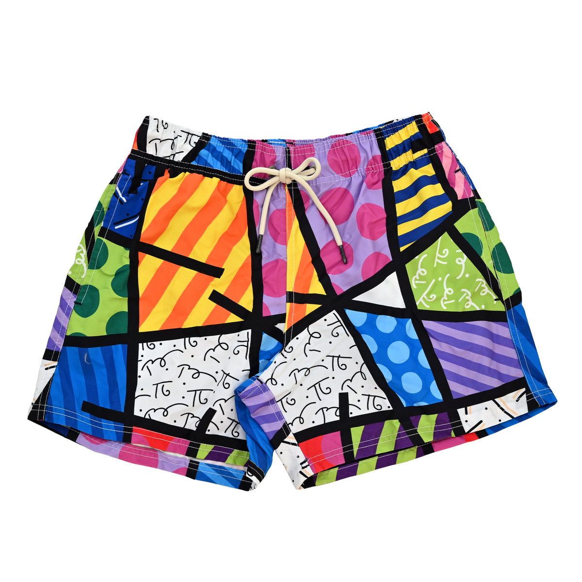 colorful landscape britto shorts for  colorful decorative collectible gift idea