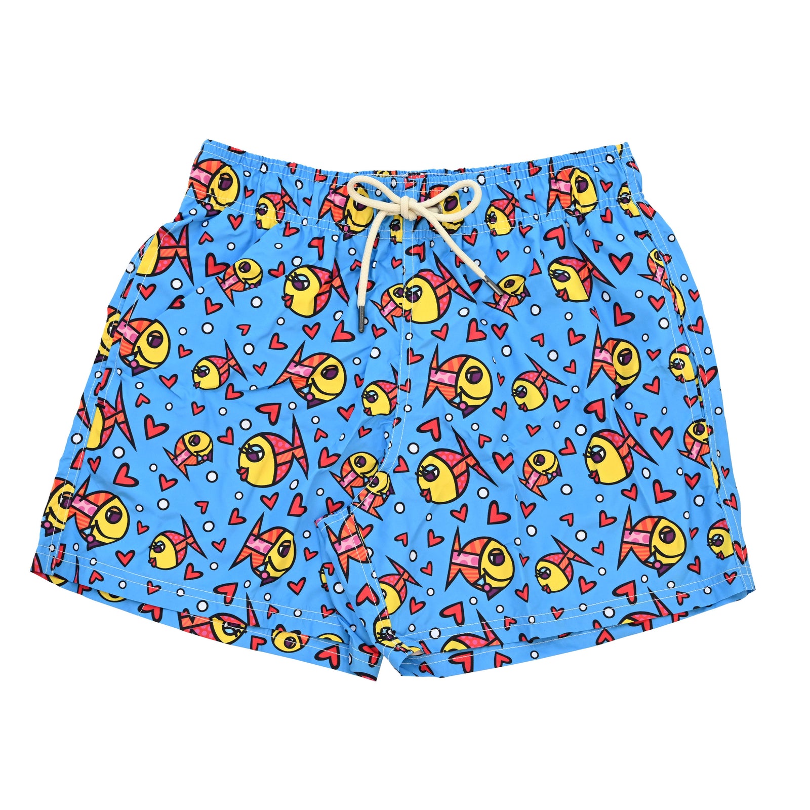 Romero Britto limited edition britto shorts deeply  colorful pop art design