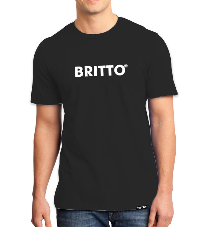 BRITTO® T Shirt - Black with White - (Men)