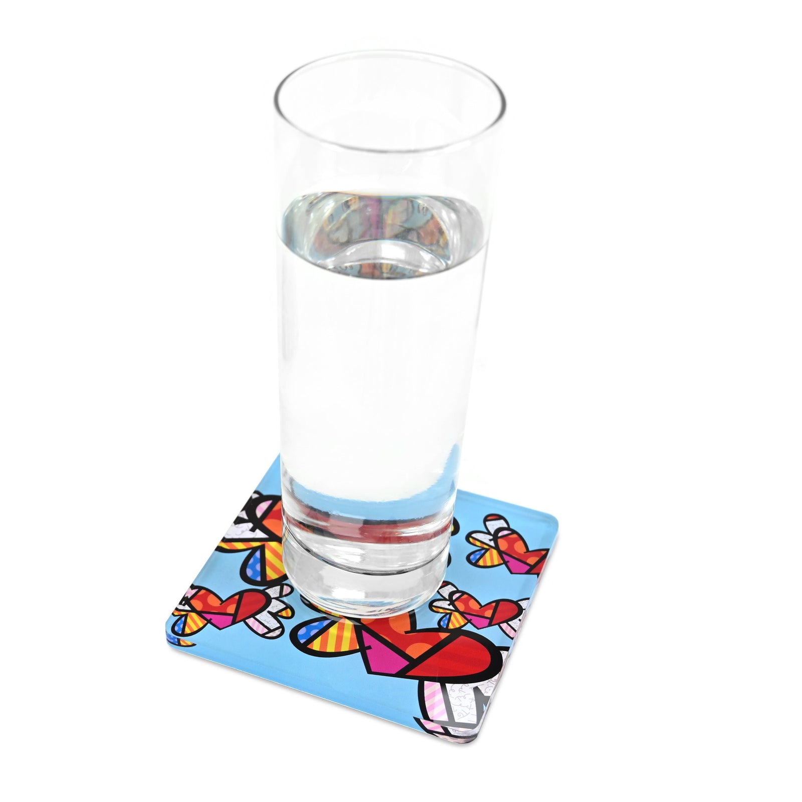 britto coasters love is in  artistic colorful design collectible
