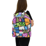 BRITTO® Vegan Leather Backpack Large - COLORFUL LANDSCAPE