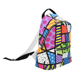 BRITTO® Vegan Leather Backpack Small - COLORFUL LANDSCAPE