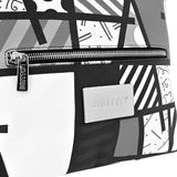 BRITTO® Vegan Leather Backpack Small - BLACK LANDSCAPE