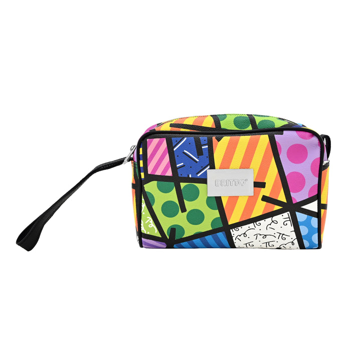 BRITTO® Vegan Leather Toiletry Bag - COLORFUL LANDSCAPE