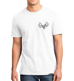 BRITTO® T Shirt - Small Heart with Wings White - (Men)