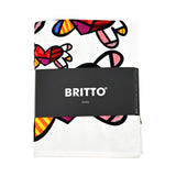 BRITTO® LUXURY BEACH TOWEL - XL - 100% Cotton - FLYING HEARTS