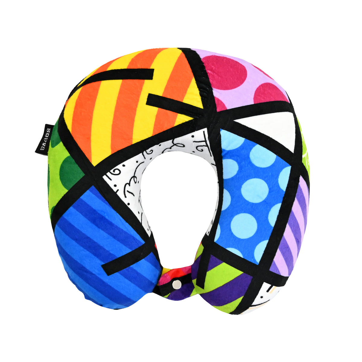 Romero Britto britto travel neck pillow colorful  contemporary pop art piece