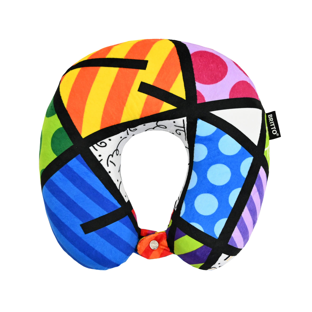 Romero Britto britto travel neck pillow colorful  colorful pop art design