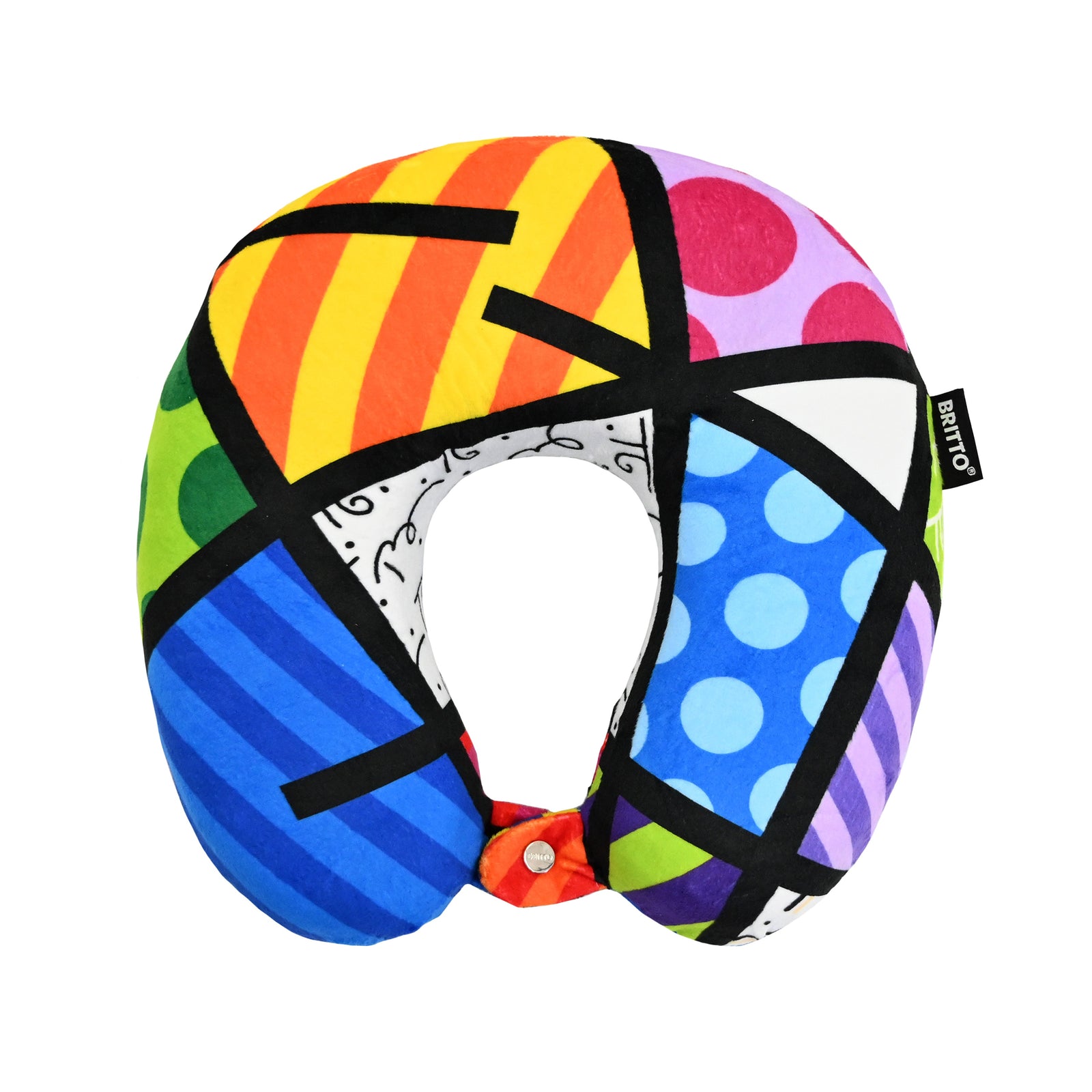 Romero Britto britto travel neck pillow colorful  colorful pop art design