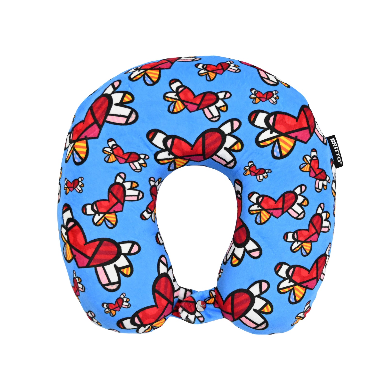 BRITTO® Travel Neck Pillow - Flying Hearts