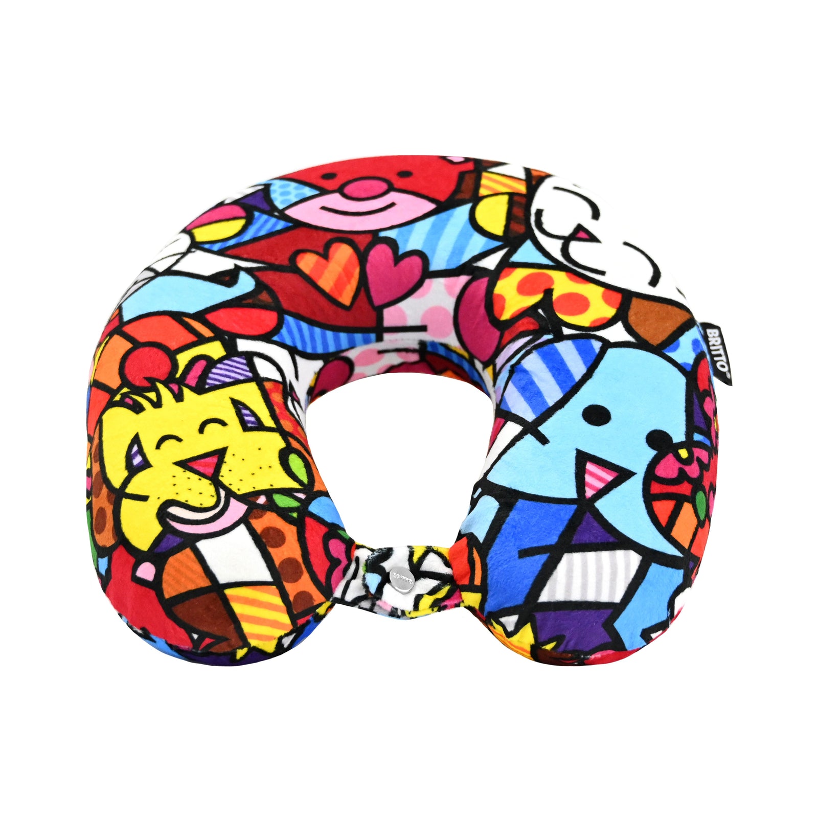 britto travel neck pillow best  artistic colorful design collectible