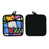 BRITTO® Oven Mitt & Potholder Set - Colorful Landscape