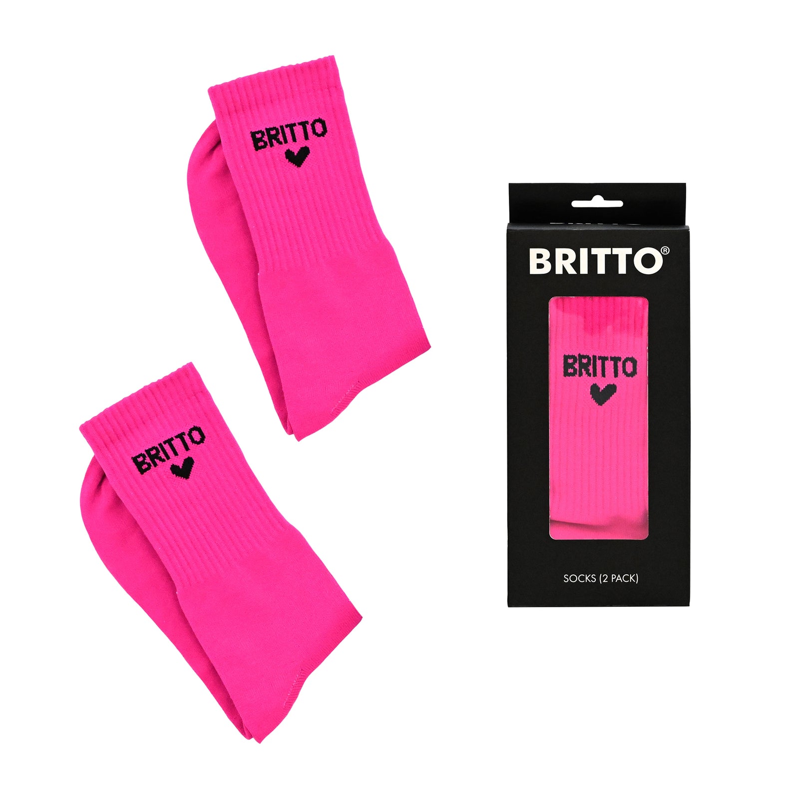 Romero Britto neon magenta britto socks pack  contemporary pop art piece
